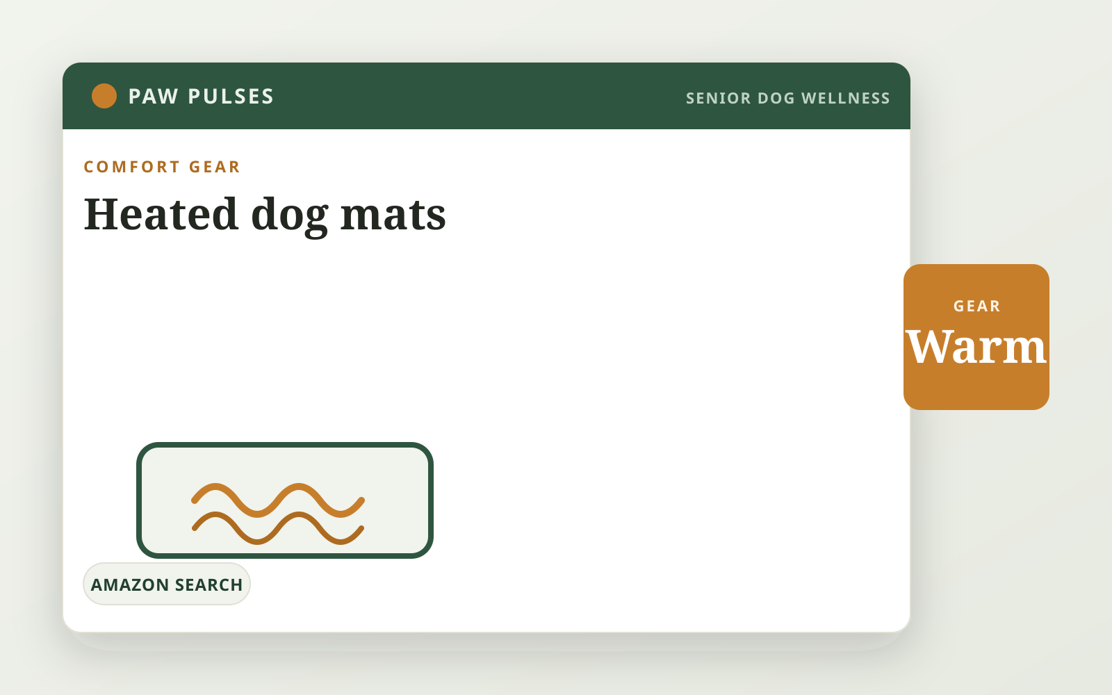 Branded cover for heated dog mats